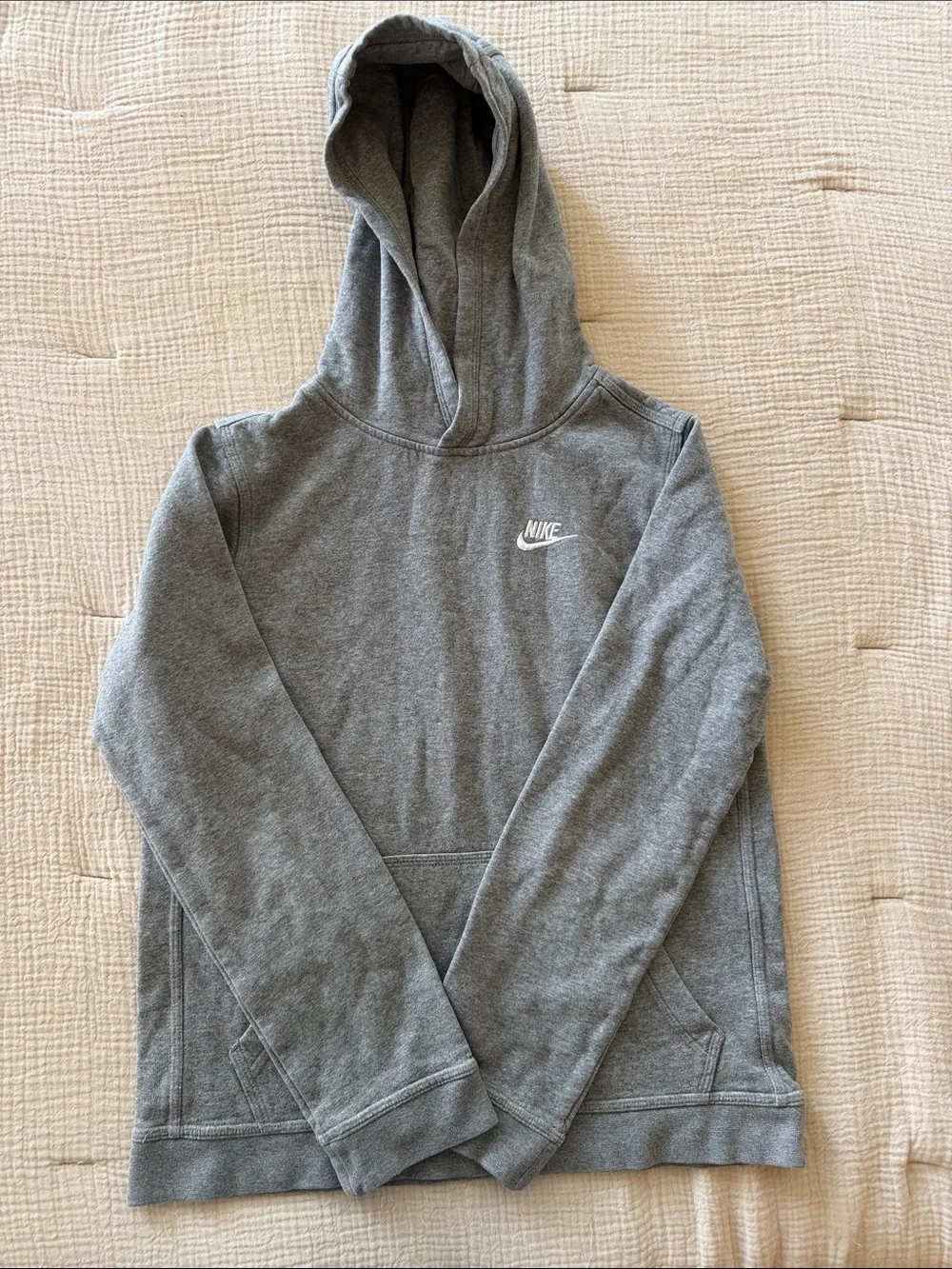 Nike Kids XL Heather Gray Pullover Hoodie